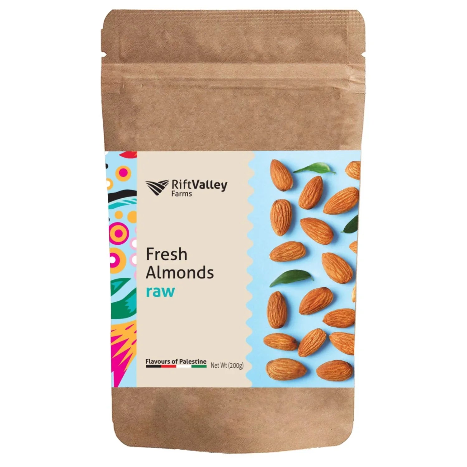 Mandeln Sonnengetrocknet Palästina -Rift Valley Farms 200G Dose